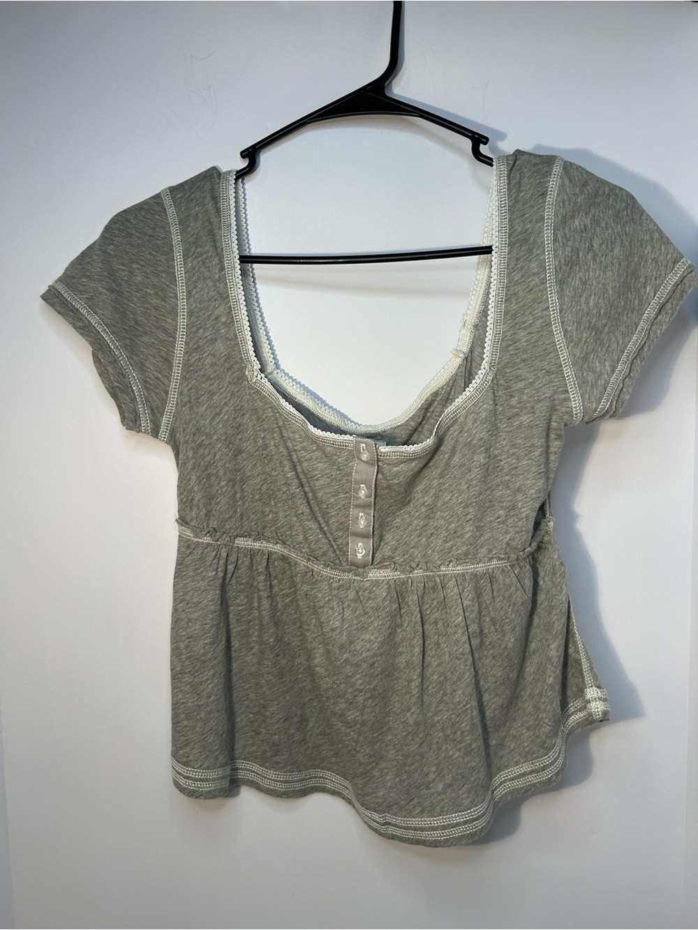 Brand new short sleeve grey 
BDG Urban Outfitters Brittney baby doll top